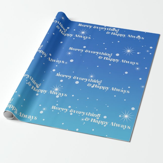 Papel de embrulho Merry Everything & Happy Always (Desenrolado)