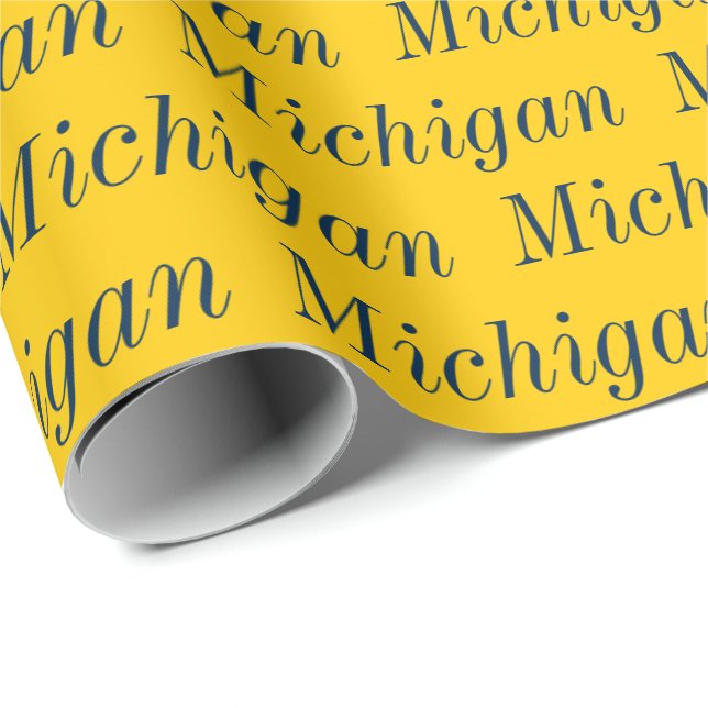 Papel de Embrulho Michigan Milho e Azul (Ponta do rolo)