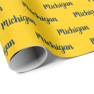 Papel de embrulho Michigan Milho e Azul