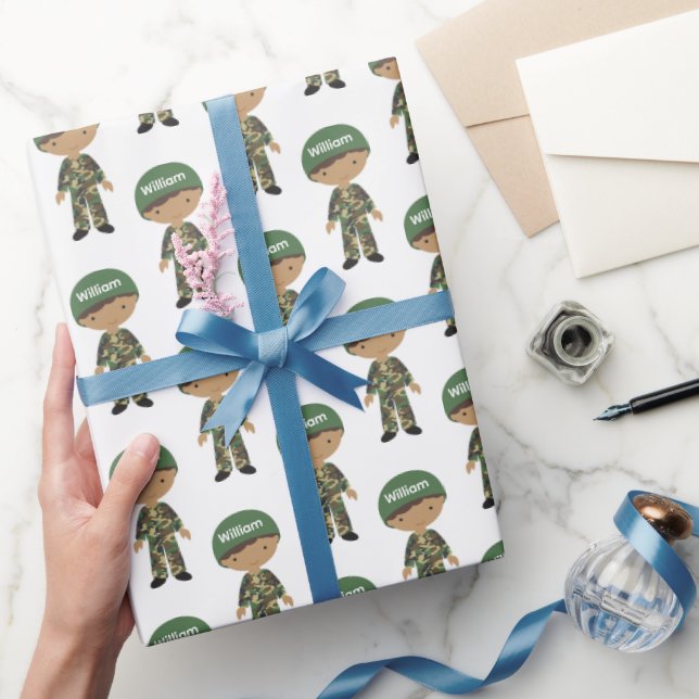 Papel de embrulho militar Camo Buddy (Presentear)