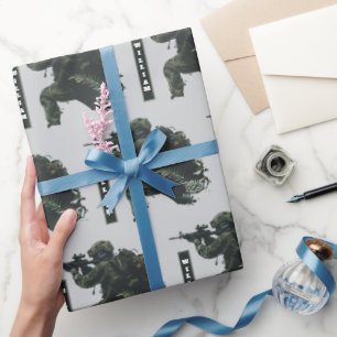 Papel de embrulho militar camuflado de atirador