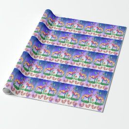 Papel de embrulho moderno do Silken Windhound