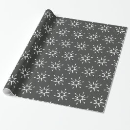 Papel de embrulho moderno flocos de neve de Natal