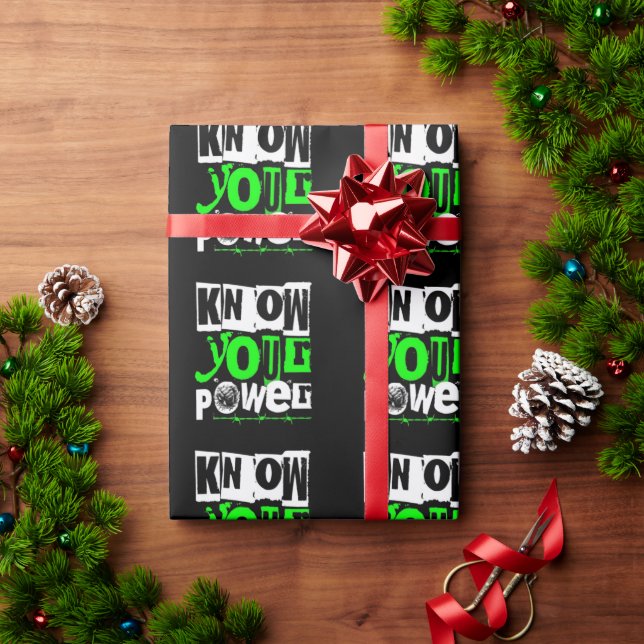 Papel de Embrulho Motivacional Conheça Seu Poder:  (Presente de Natal)