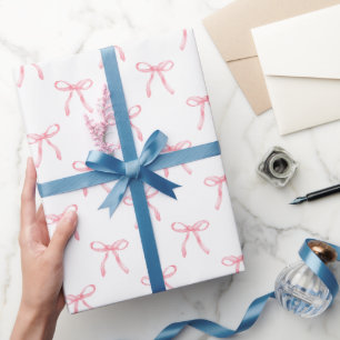 Papel de embrulho Natal Arco Rosa Coquette Moderno