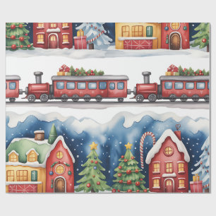 Papel de embrulho Natal Toyland & Trens para Crian