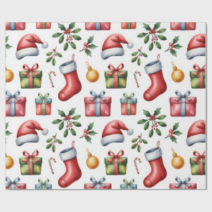 Papel de embrulho natalino festivo