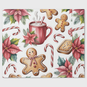 Papel de embrulho natalino festivo
