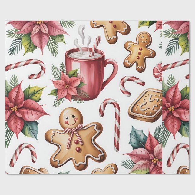 Papel de embrulho natalino festivo (Aberto)