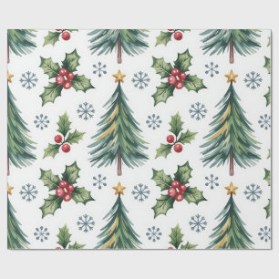 Papel de embrulho natalino festivo