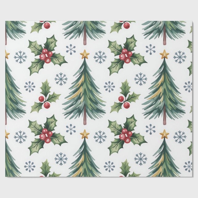 Papel de embrulho natalino festivo (Aberto)