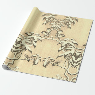 Papel de embrulho natalino vintage dos anos 70