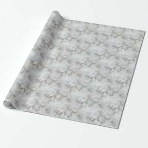 Papel de embrulho neve branca geada