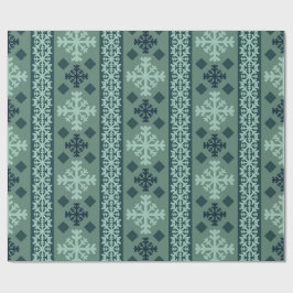 Papel de Embrulho Nórdico Flocos de Neve de Invern