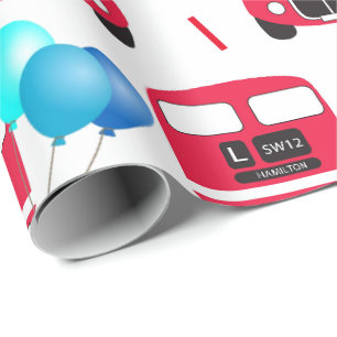 Papel de embrulho - Ônibus Vermelho Grande