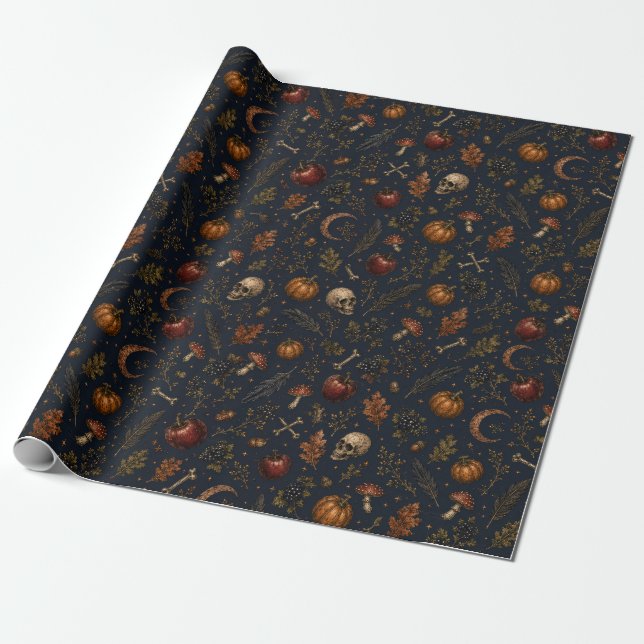 Papel de embrulho outonal gótico vitoriano de Samh (Desenrolado)