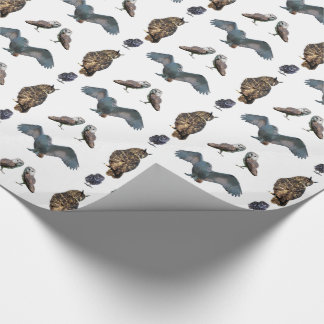 Papel de embrulho Owl Frenzy (escolha a cor)