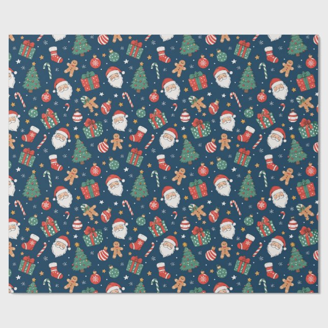 Papel de embrulho padrão contínuo de Natal (Aberto)