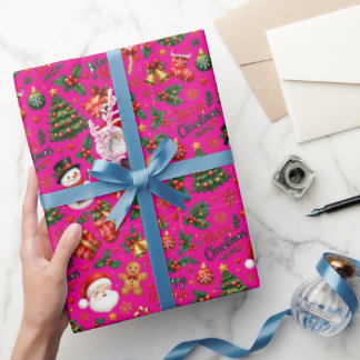 Papel de embrulho padrão contínuo de Natal