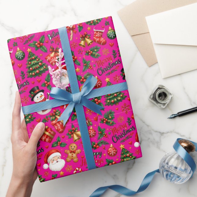 Papel de embrulho padrão contínuo de Natal (Presentear)