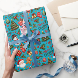 Papel de embrulho padrão contínuo de Natal
