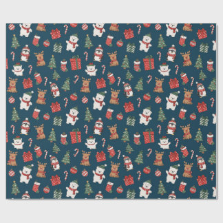 Papel de embrulho padrão contínuo de Natal