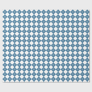 Papel de embrulho padrão de golfe Argyle Azul