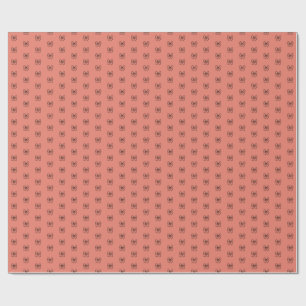 Papel de embrulho padrão de laço coquete rosa fofo