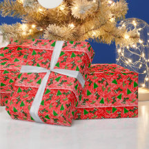 Papel de embrulho padrão de símbolos de Natal