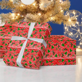 Papel de embrulho padrão de símbolos de Natal