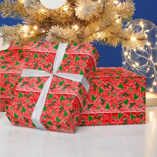 Papel de embrulho padrão de símbolos de Natal (Feriados)