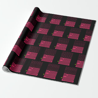Papel de embrulho padrão dink rosa de pickleball 