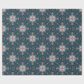 Papel de embrulho padrão Floral Folk