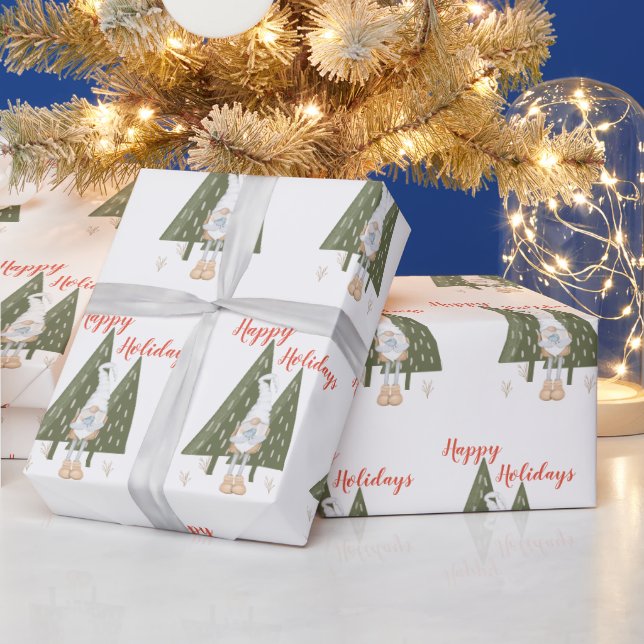 Papel de embrulho Papai Noel Natal Feliz (Feriados)