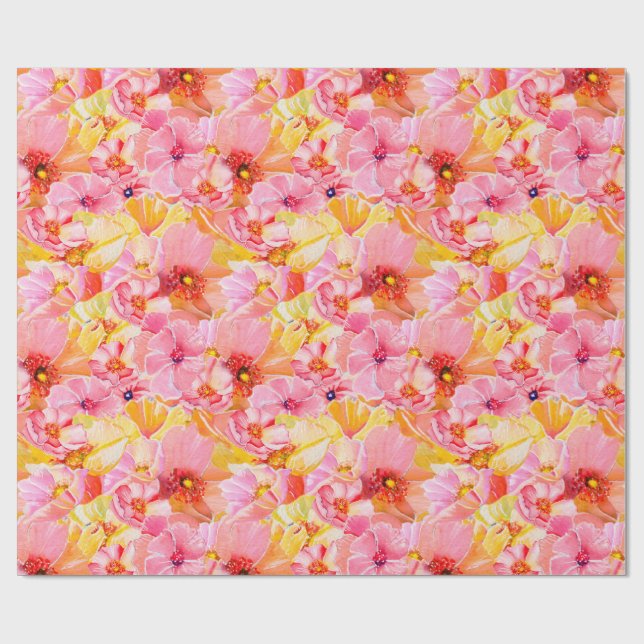 Papel de embrulho Papoulas sobre Papoulas (Aberto)
