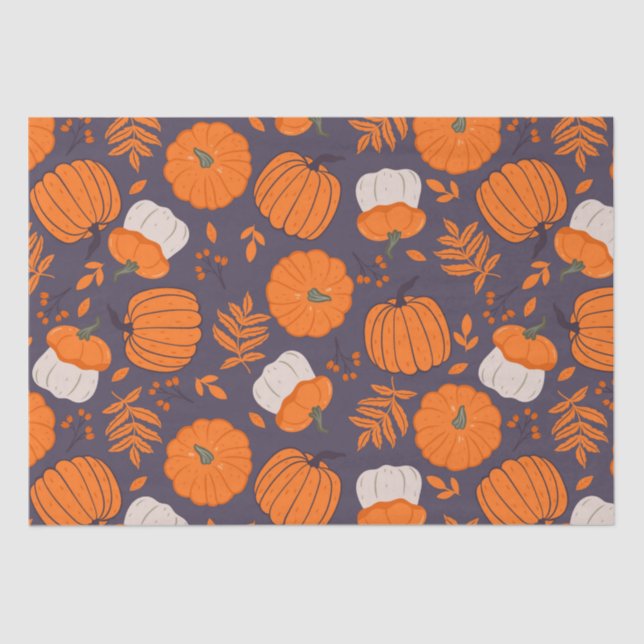 Papel de embrulho para abóboras de Halloween (Frente )