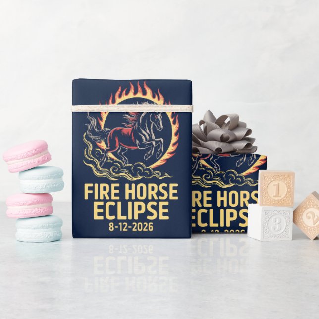 Papel de embrulho para aniversário de Cavalo de Fo (Chá de bebê)