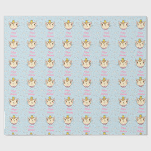 Papel de embrulho para aniversário de gato