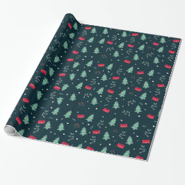 Papel de embrulho para árvores de Natal