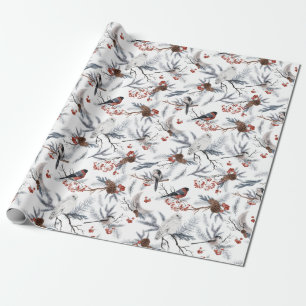 Papel de embrulho para as aves de inverno de Natal