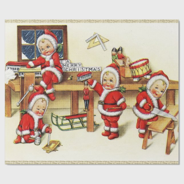 Papel de embrulho para bebês de Natal (Aberto)