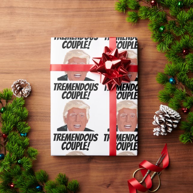 Papel de embrulho para casamento de DONALD TRUMP (Presente de Natal)