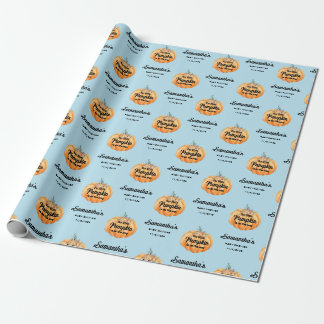Papel de embrulho para chá de bebê Little Pumpkin
