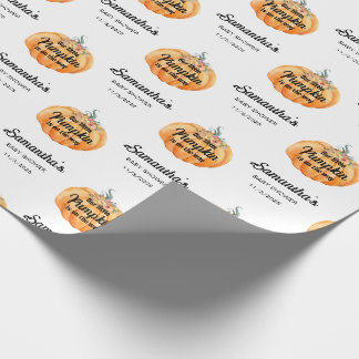 Papel de embrulho para chá de bebê Little Pumpkin