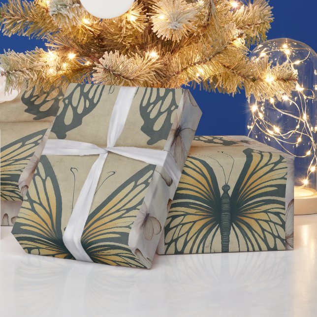 Papel de embrulho para design da borboleta Wonderl (Feriados)