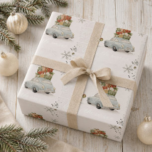 Papel de embrulho para férias de inverno de coelho