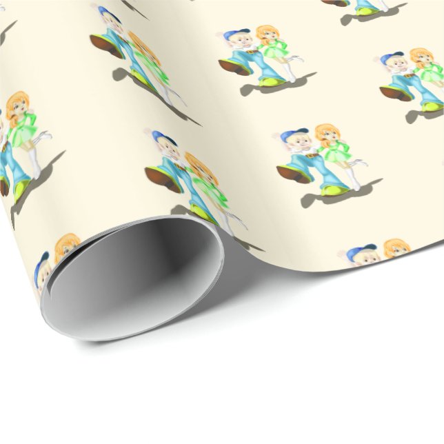 Papel de embrulho para garotas e amigos - suas cor (Ponta do rolo)