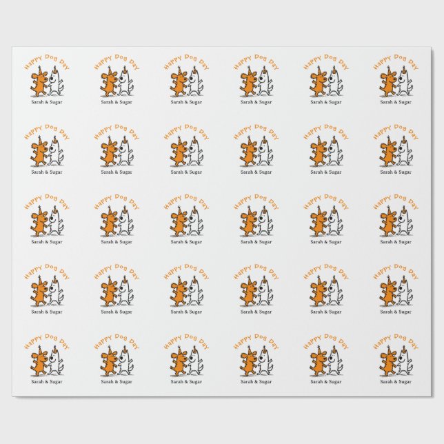 Papel de embrulho para o dia dos cães felizes - Pr (Aberto)