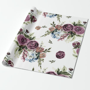 Papel de embrulho para palha de Mauve e Olive Vint