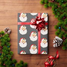 Papel de embrulho para Papai Noel de Natal bonito